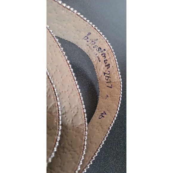 NEW B.B SIMON 2617 RED BELT W/ ALL SILVER CRYSTALS AND‎ PARACHUTE STUDS RODEO 46 main image 6